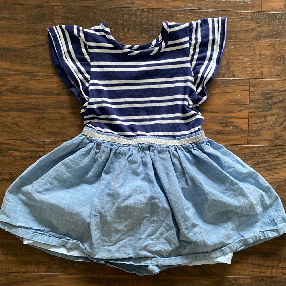 Cat and Jack flutter sleeve mixed media dress